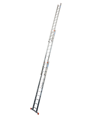 Лестница алюминиевая трансформер трехсекционная 12 ступеней Krause профессиональная