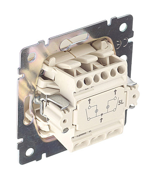 Выключатель Legrand Valena двухклавишный встраиваемый слоновая кость с подсветкой (695630)