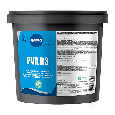 Клей ПВА Kesto D3 водостойкий 3 кг