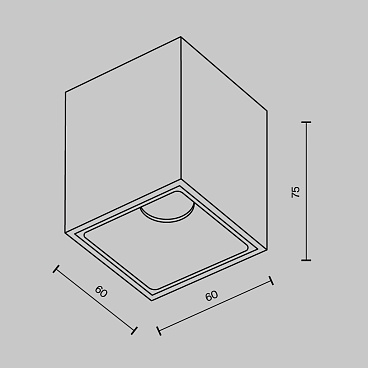 Потолочный светильник Technical C065CL-8W3K-SQ-WB