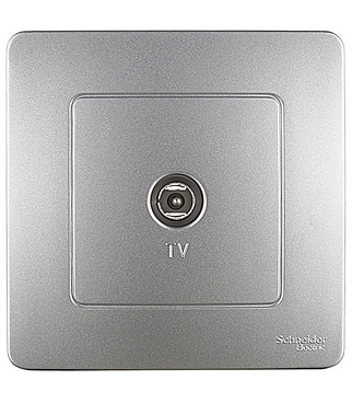 Розетка телевизионная Systeme Electric Blanca встраиваемая алюминий (BLNTS000013)