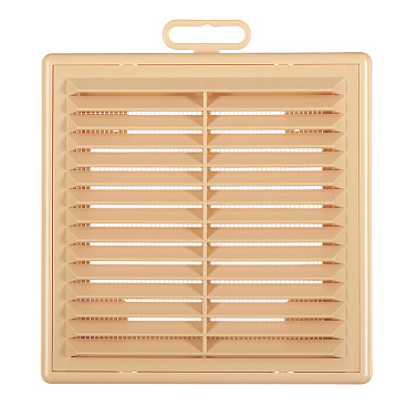 Решетка вентиляционная пластиковая приточно-вытяжная Era Р 150х150 мм с сеткой бежевая