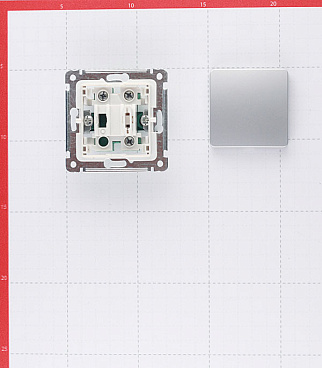 Переключатель Hegel Master одноклавишный встраиваемый серебро (ВС10-461-06)