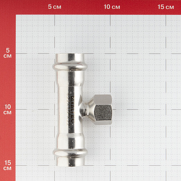 Тройник Valtec (VTi.932.I.220422) 22 мм х 1/2 ВР(г) х 22 мм нержавеющая сталь