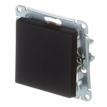 Переключатель Systeme Electric AtlasDesign одноклавишный встраиваемый карбон (ATN001071)