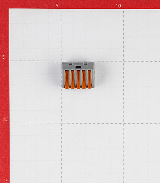 Клемма на 5 проводов Wago 222-415 0,08-2,5 кв. мм с рычажками без пасты (5 шт.)