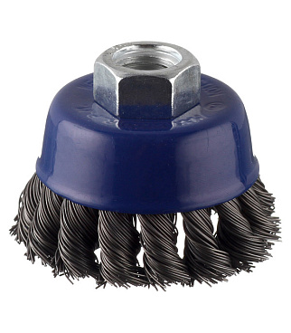 Корщетка для УШМ Практика витая жесткая чашеобразная d65 мм M14