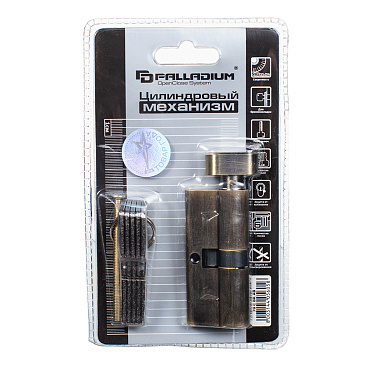 Цилиндр Palladium 70 C BK AB 70 35х35 мм ключ/вертушка античная бронза