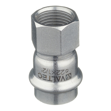 Соединитель VALTEC (VTi.902.I.002204) 22 мм х 1/2 ВР(г) нержавеющая сталь