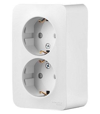 Розетка Systeme Electric Blanca накладная белая со шторками (BLNRA011211)