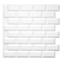 Панель ПВХ 595х560х8 мм eclectica офсет Grace белый кирпич 0,33 кв.м