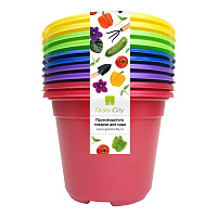 Горшок круглый Color 110х110 мм мультиколор Газон Сити (10 шт.)