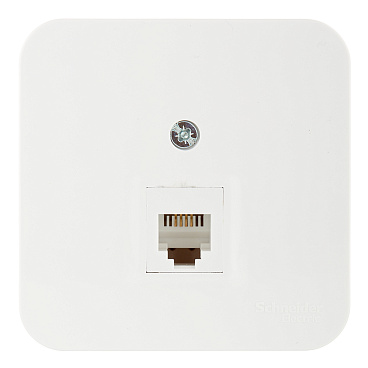 Розетка телефонная Systeme Electric Blanca накладная белая (BLNIA011001)