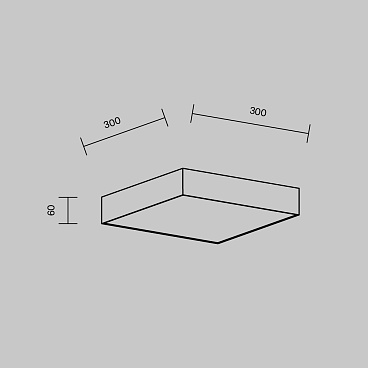 Потолочный светильник Technical C032CL-36W4K-SQ-B