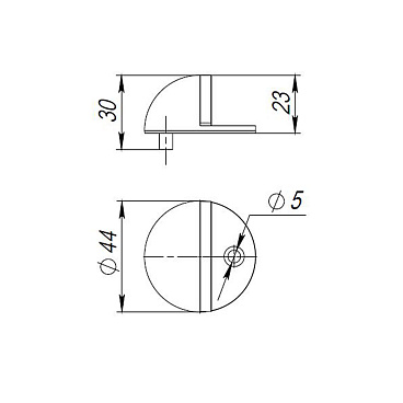 Упор дверной Punto DS PF-50 бронза