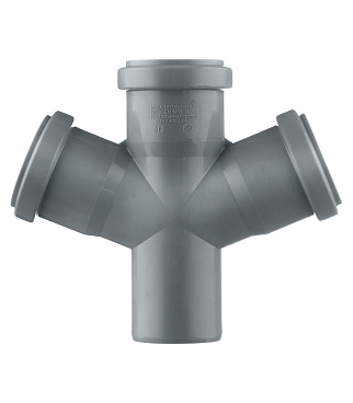Крестовина Ostendorf HTDA d50х50х50 мм 67° пластиковая одноплоскостная для внутренней канализации (112900)