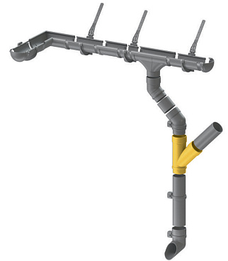 Тройник трубы Docke Lux пластиковый d100 мм 45° пломбир RAL 9003