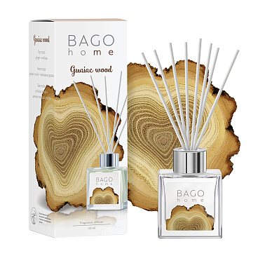 Аромадиффузор с палочками Bago home Гваяковое дерево 50 мл