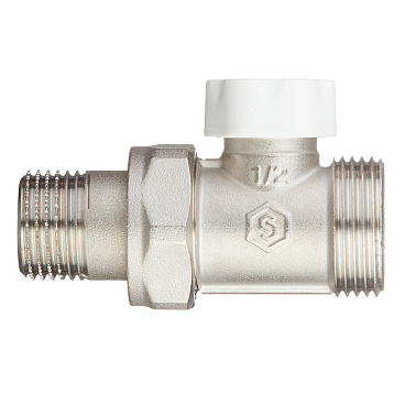 Клапан запорный Stout 1/2 ВР(г) х 3/4 НР(ш) для радиатора под евроконус (SVL-1196-000015)