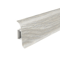 Плинтус ПВХ напольный Идеал Классик 55 мм ясень серый 2200 мм