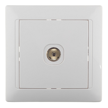 Розетка телевизионная Svet встраиваемая белая (SV1001-0038)