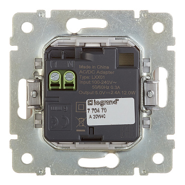 Розетка USB Legrand Valena встраиваемая белая 2хUSB-A (694370)