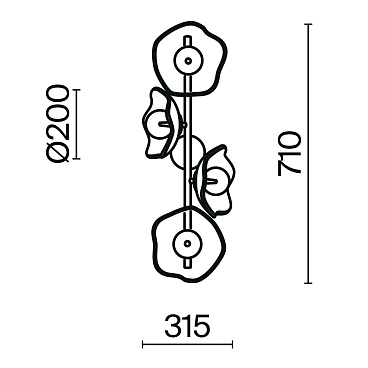 Настенный светильник (бра) Maytoni MOD207WL-04BS