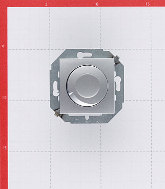 Диммер Simon 15 встраиваемый алюминий поворотно-нажимной (1591311-033)