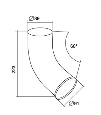 Колено стока Grand Line металлическое d90 мм красное вино RAL 3005
