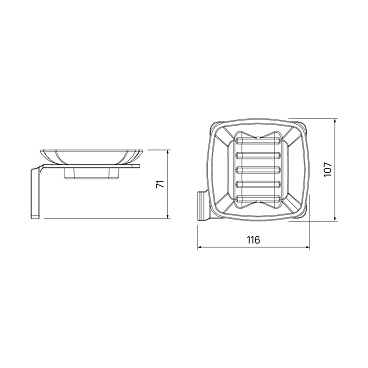 Мыльница для ванной Iddis Slide с держателем стекло матовое/сталь хром (SLISCG0i42)