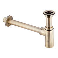 Сифон для раковины Wirquin Linies 1 1/4х32 мм с выпуском d65 мм с отводом бронза (219342/30987100)