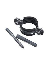 Хомут сантехнический 1 1/2 48-53 мм оцинкованная сталь со шпилькой и дюбелем