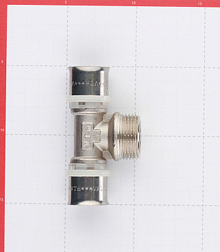 Тройник VALTEC (VTm.233.N.260626) 26(пресс) х 1 НР(ш) х 26(пресс)