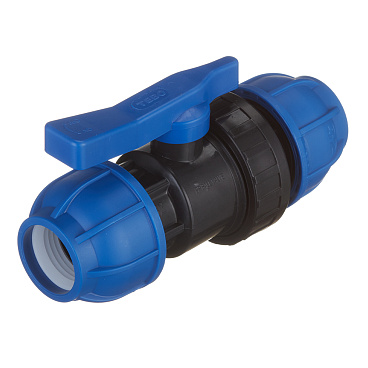 Кран шаровой ПНД компрессионный 32х32 мм