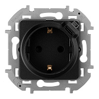 Розетка Legrand Inspiria встраиваемая антрацит с заземлением с USB Type-C (673773)