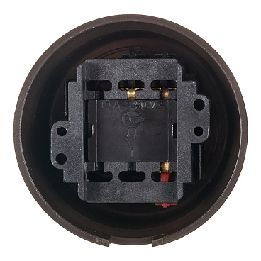 Выключатель Bironi Лизетта одноклавишный накладной коричневый ретро (B1-201-22)