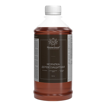 Морилка MasterGood водная антисептическая красное дерево 0,5 л