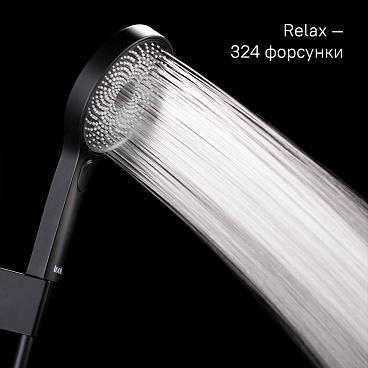 Лейка для душа Iddis SpaHome d130 мм 3 режима без шланга пластик черная (SPA3F0Bi18)