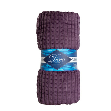 Плед 200х220 см TexRepublic Жаккард микрофибра фиолетовый