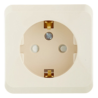Розетка Systeme Electric Этюд накладная кремовая со шторками (PA16-004K)
