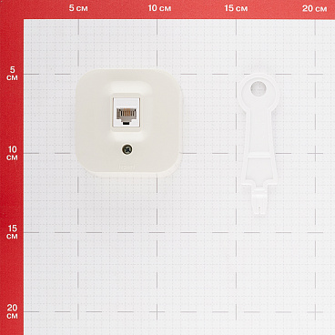 Розетка телефонная Legrand Quteo накладная слоновая кость RJ11 (782244)