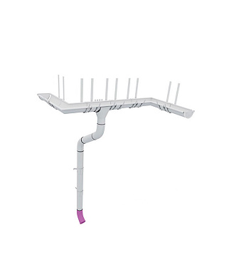 Колено стока Grand Line металлическое d90 мм темно-коричневое RR 32