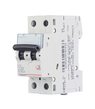 Автоматический выключатель модульный Legrand TX3 2P 20А тип C 6 кА 230/400 В (404043)