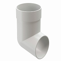 Колено стока Docke Premium пластиковое d85 мм пломбир RAL 9003