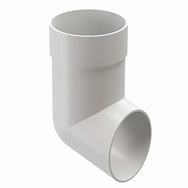 Колено стока Docke Premium пластиковое d85 мм пломбир RAL 9003