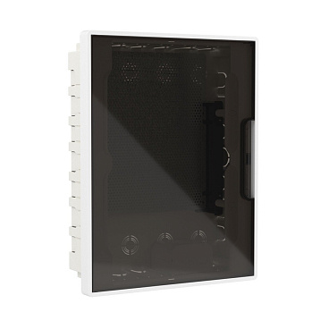 Щит слаботочный встраиваемый DKC Frame пластиковый IP40 399х311х100 мм 24 модуля прозрачная дверь белый (F24B4WDDIY)