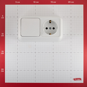 Блок выключатель и розетка Makel Siva Ustu одноклавишный накладной белый (451A1)