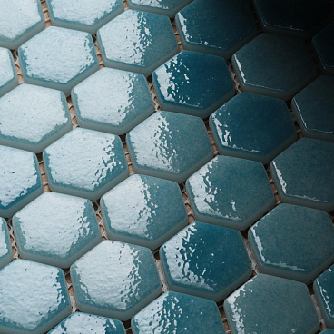 Мозаика Mir Mosaic Natural Steppa голубая 01 стеклянная 290х290х5 мм глянцевая