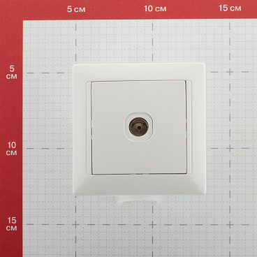 Розетка телевизионная Svet встраиваемая белая (SV1001-0038)