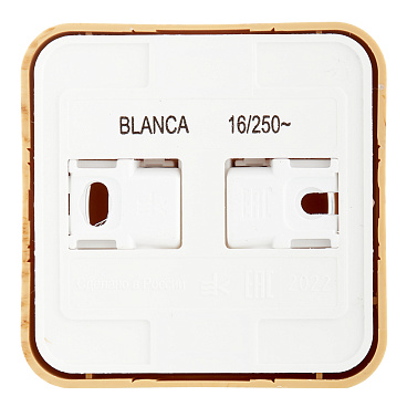 Розетка Systeme Electric Blanca накладная ясень со шторками компакт (BLNRA111115)